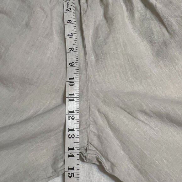 Wrap London 100% Linen Wide Leg Pants Women’s Size 6 Smocked Waist Casual - Picture 9 of 11